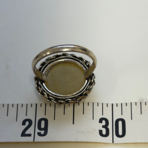 Hand crafted aventuraventuri Gemstone Round Ring Silver Plated 925 Size 7.75 New - Picture 7 of 8